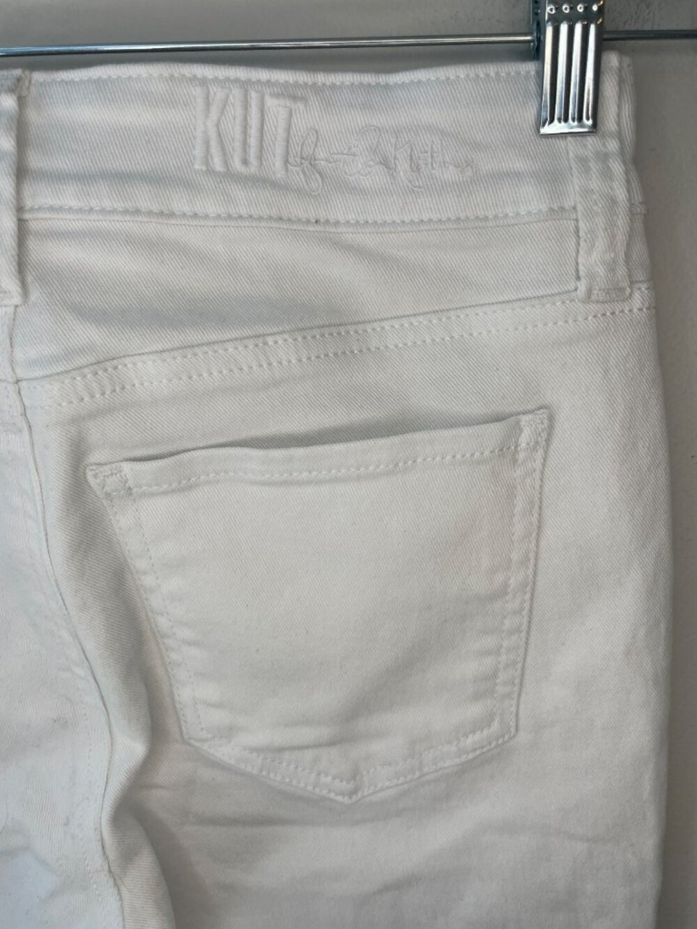Kut From The Kloth Nikki Mid Rise Ankle Flare White Denim Jeans Wmn's Sz 2 NWT - Picture 5 of 14